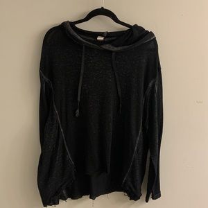 Black pullover hoodie